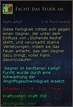 Facht das Feuer an